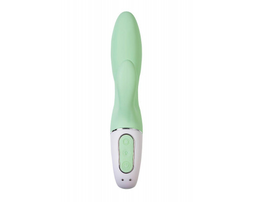 Вибратор с расширением Satisfyer Air Pump Bunny 5+ Connect App, силикон, мятный, 10 см