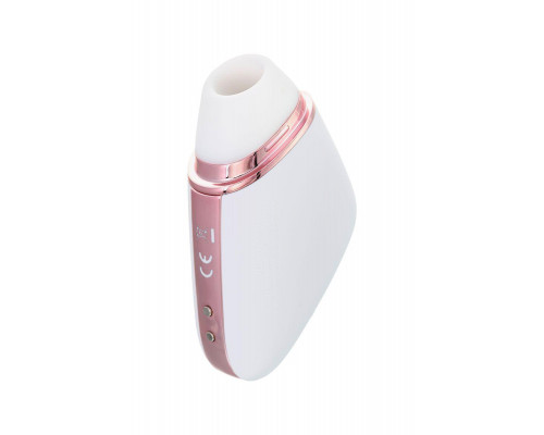 Вакуум-волновой стимулятор с вибрацией Satisfyer Love Triangle Connect App, силикон, белый, 8,8 см