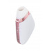 Вакуум-волновой стимулятор с вибрацией Satisfyer Love Triangle Connect App, силикон, белый, 8,8 см