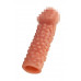 Насадка реалистичная KOKOS PENIS SLEEVE с дополнительной стимуляцией, TPE, телесная, 16.5 см