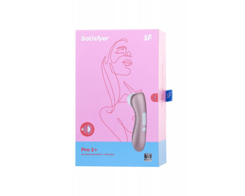 Вакуум-волновой стимулятор клитора Satisfyer Pro 2+, силикон, розовое золото, 15 см