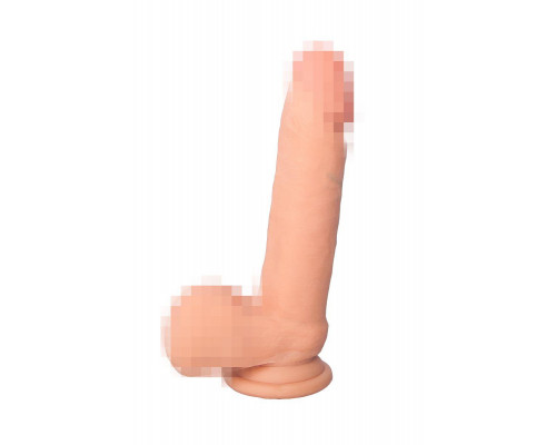 Вибратор с пультом ДУ RealStick Elite Vibro, TPR, телесный, 10 режимов вибрации, 20 см