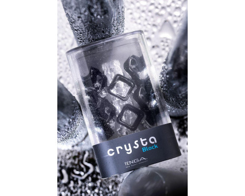 Нереалистичный мастурбатор TENGA Crysta Block, TPE, прозрачный, 15,5 см