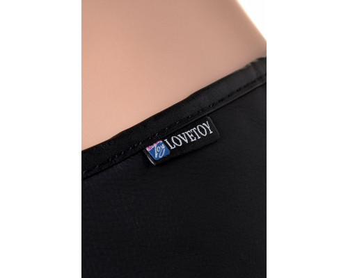 Страпон LoveToy с поясом Harness с 2 насадками, PVC, чёрный, 20 см