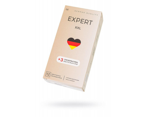 Презервативы EXPERT XXL Germany 12шт +(3 бесплатно), увеличенного размера