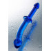 Двусторонний фаллоимитатор Sexus Glass, стекло, синий, 25 см