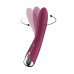 Вибратор для точки G  с ротацией Satisfyer Spinning Vibe 1, силикон, бордовый, 17,8 см