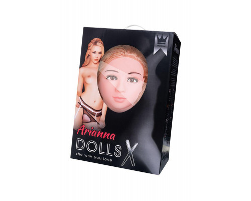 Кукла надувная Dolls-X by TOYFA Arianna с реалистичной головой, блондинка, с двумя отверстиями