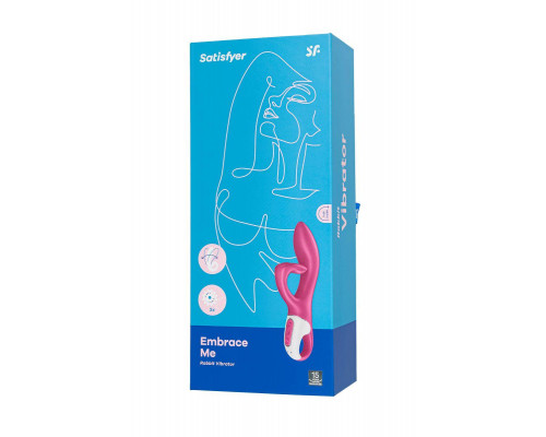 Нереалистичный вибратор Satisfyer Embrace me, силикон, малиновый, 22,5 см