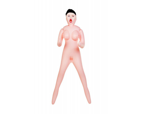 Кукла надувная Dolls-X by TOYFA Scarlett, брюнетка, с тремя отверстиями, кибер вставка, вагина-анус