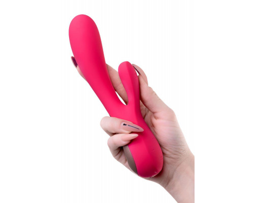 Нереалистичный вибратор Satisfyer Mono Flex Connect App, силикон, красный, 20,4 см.