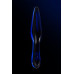 Двусторонний фаллоимитатор Sexus Glass, стекло, синий, 17,5 см