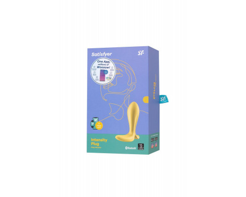 Анальный вибратор Satisfyer Intensity Plug Connect App, силикон, желтый, 9 см