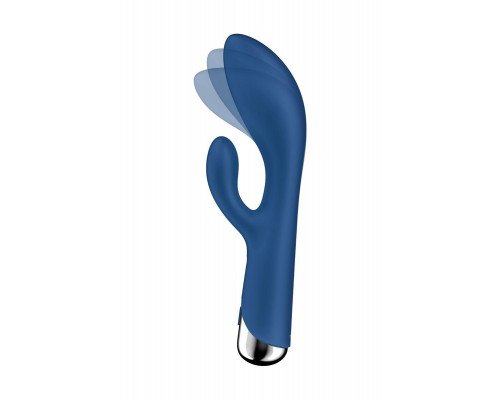 Вибратор-кролик с ротацией Satisfyer Spinning Rabbit 1, силикон, синий, 20,5 см
