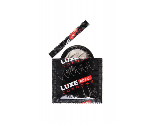 Презервативы Luxe, royal black collection, латекс, гладкие, 18 см, 5,2 см, 3 шт.