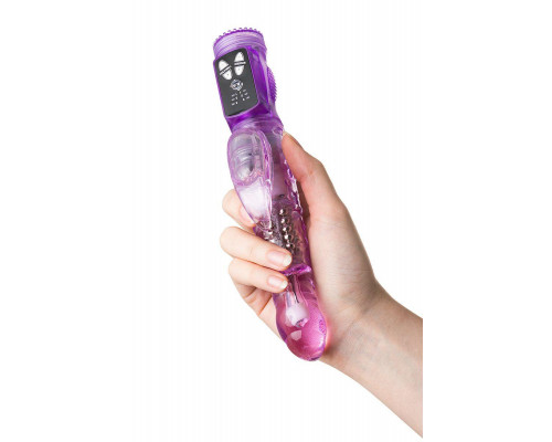 Вибратор с клиторальным стимулятором A-Toys by TOYFA High-Tech fantasy, TPE, фиолетовый, 22 см
