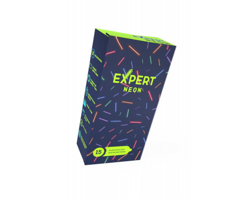 Презервативы EXPERT Neon  15 шт. (светящиеся)