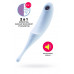 Точечный вибратор с вакуумной стимуляцией Satisfyer Twirling Pro, силикон, голубой, 20 см