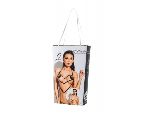 Портупея Me Seduce Queen of hearts Pure, белая, S/M