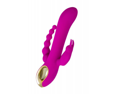 Тройной вибратор A-Toys by TOYFA TRINNY, силикон, фиолетовый, 21,5 см