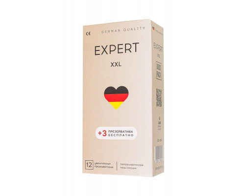 Презервативы EXPERT XXL Germany 12шт +(3 бесплатно), увеличенного размера