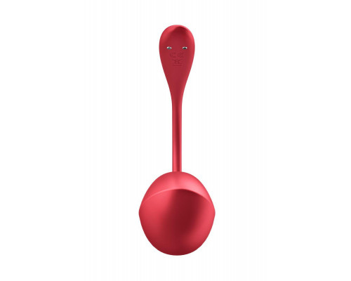 Виброяйцо Satisfyer Shiny Petal Connect App с пультом ДУ, красный, 7,5 см