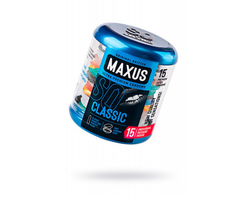Презервативы Maxus, классические, латекс, железный кейс, 15 шт.