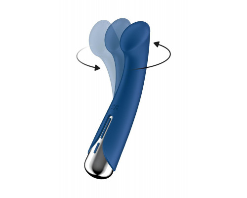Вибратор для точки G  с ротацией Satisfyer Spinning G-Spot 1, силикон, синий, 16,8 см