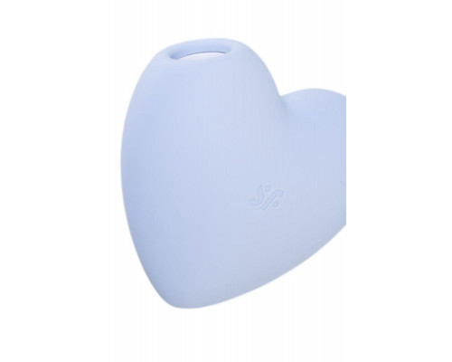 Вакуумно-волновой стимулятор клитора с вибрацией Satisfyer Cutie Heart, силикон, голубой, 7,7 см