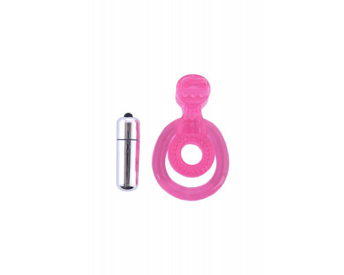 Вибронасадка TOYFA Basic, TPE, розовый, 6 см