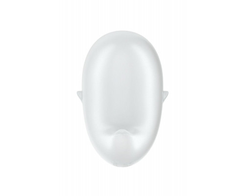 Вакуум-волновой стимулятор клитора с вибрацией Satisfyer Cutie Ghost, силикон, белый, 9,1 см