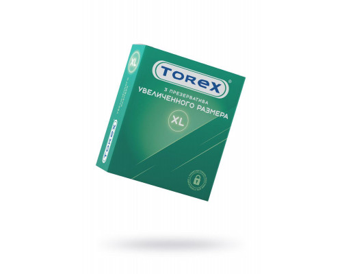 Презервативы Torex, увеличенного размера, латекс, 20 см, 5,6 см, 3 шт.