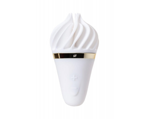 Вибромассажер Satisfyer layons Sweet Treat, силикон, белый, 10,4 см.