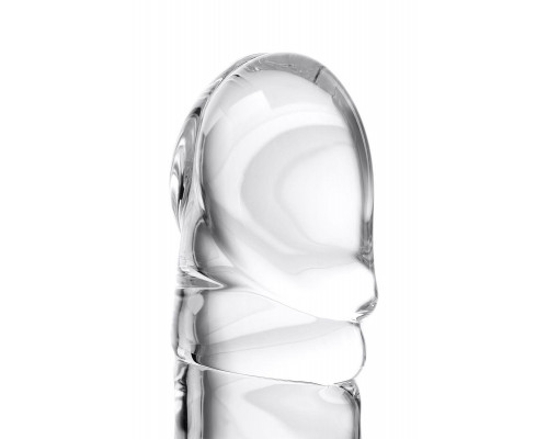 Нереалистичный фаллоимитатор Sexus Glass, стекло, прозрачный, 19,5 см