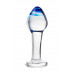 Анальная втулка Sexus Glass, стекло, прозрачная, 11,5 см, Ø 4 см