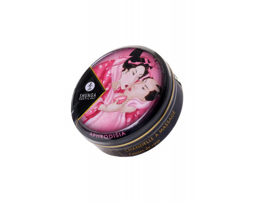 Массажное аромамасло в виде свечи Shunga «Афродизия. Лепестки роз» (Aphrodisia. Rose Petals), 30 м