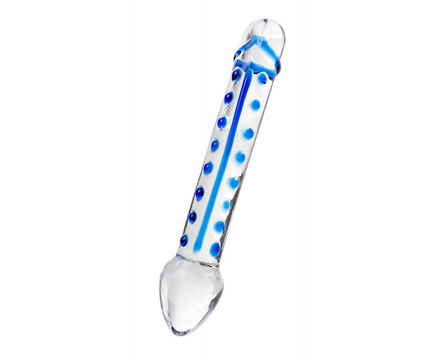 Двусторонний фаллоимитатор Sexus Glass, стекло, прозрачный, 20 см