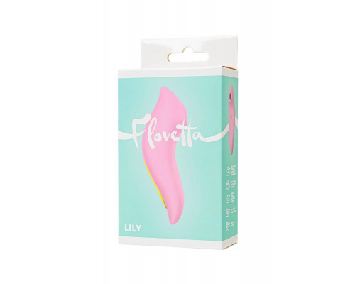 Вакуумный стимулятор Flovetta LILY, силикон, розовый, 13 см