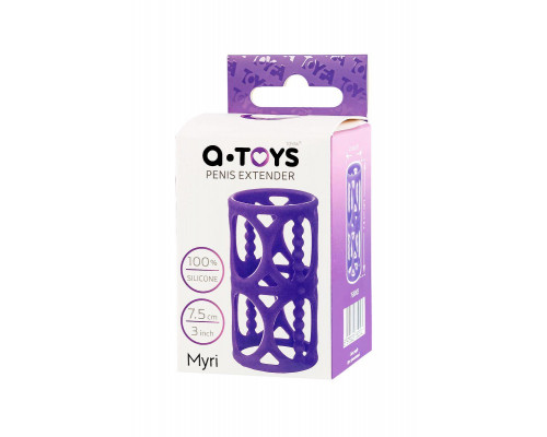 Насадка на пенис A-Toys by TOYFA Myri, силикон, фиолетовый, 7,5 см