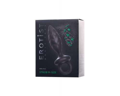 Анальная пробка Erotist Strob M - size, силикон,черная, 13,5 см