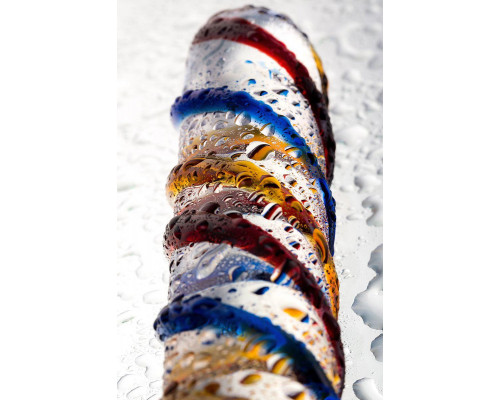 Двусторонний фаллоимитатор Sexus Glass, стекло, прозрачный, 19,5 см