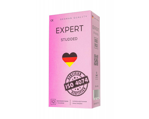 Презервативы EXPERT Studded Germany 12шт. (облегающие, точечные)