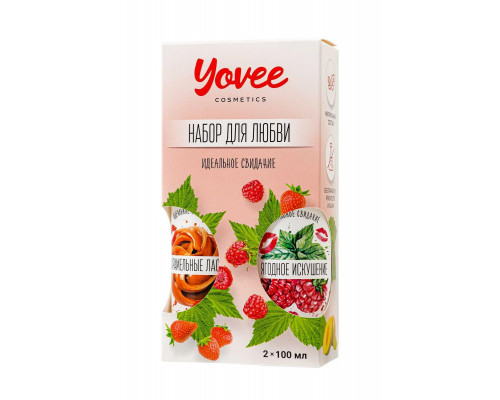 Набор гелей-смазок Yovee для любви (721009+721013), вкусовые (малина/мята+карамель), 2х100 мл