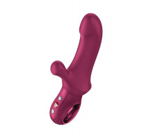 Кролик-пульсатор Fun Factory Bi Stronic Curve, силикон, бордовый, 21,3 см