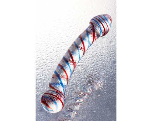 Двусторонний фаллоимитатор Sexus Glass, стекло, прозрачный, 21 см