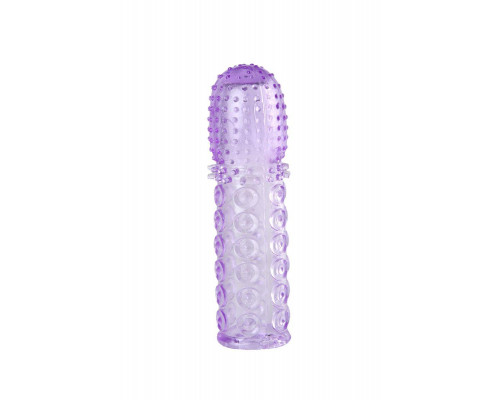 Насадка на пенис рельефная A-Toys by TOYFA Zoct, TPE, фиолетовый, 13,5 см