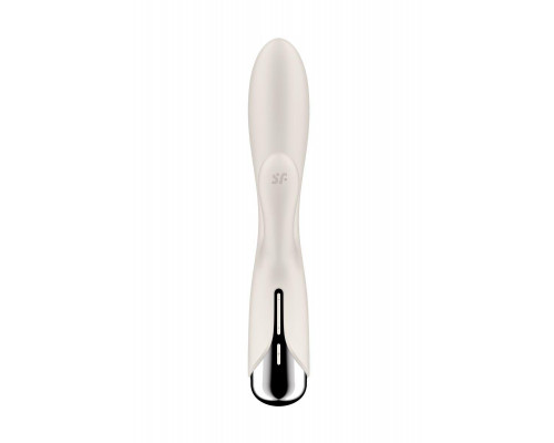 Вибратор-кролик с ротацией Satisfyer Spinning Rabbit 1, силикон, бежевый, 20,5 см