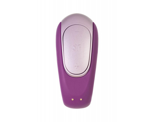 Стимулятор для пар Satisfyer Double Fun Connect App, с пультом ДУ, силикон, фиолетовый, 9 см