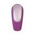 Стимулятор для пар Satisfyer Double Fun Connect App, с пультом ДУ, силикон, фиолетовый, 9 см