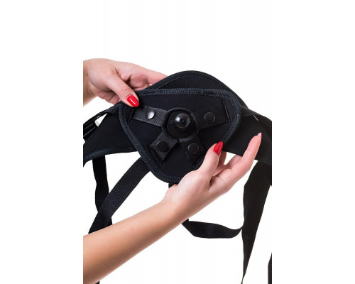 Трусики для страпона RealStick Strap-On Master, неопрен, черные